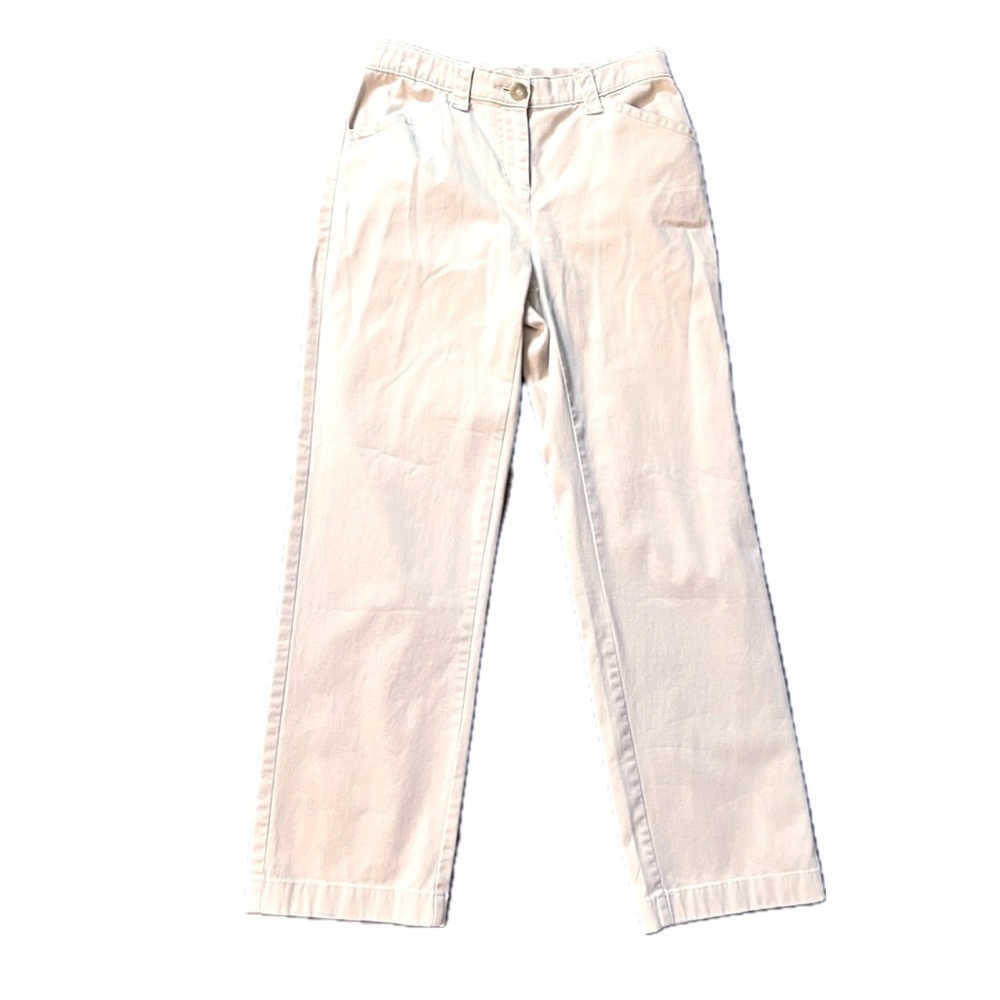 L.L. BEAN WOMEN’s Chino Pants Sz 4 Classic Fit Straight Leg Flat Front